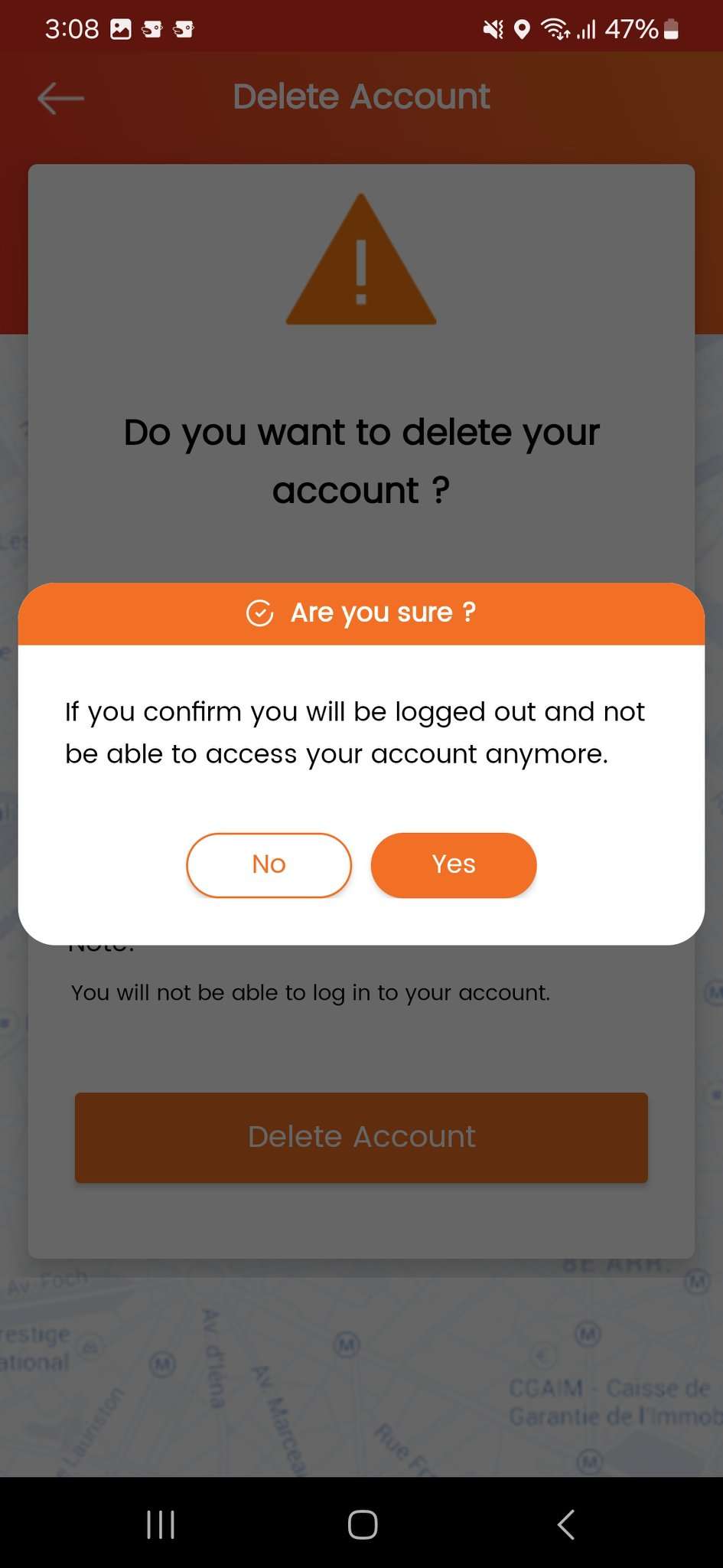 Step 6: Confirm Deletion.