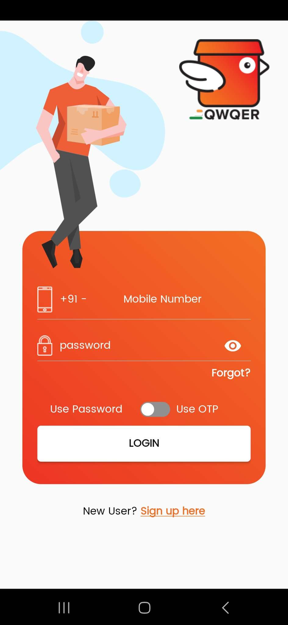 Step 1: Open the App and Login